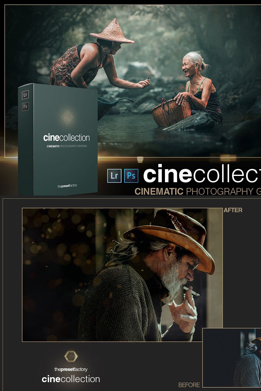Cine Collection - Lightroom & PS ACR pinterest preview image.