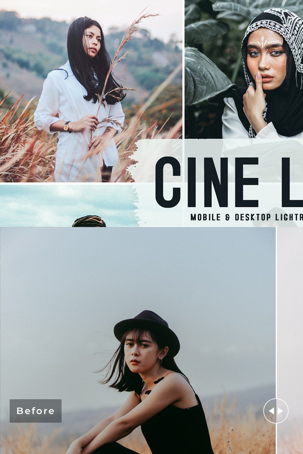 Cine Look Pro Lightroom Presets pinterest preview image.