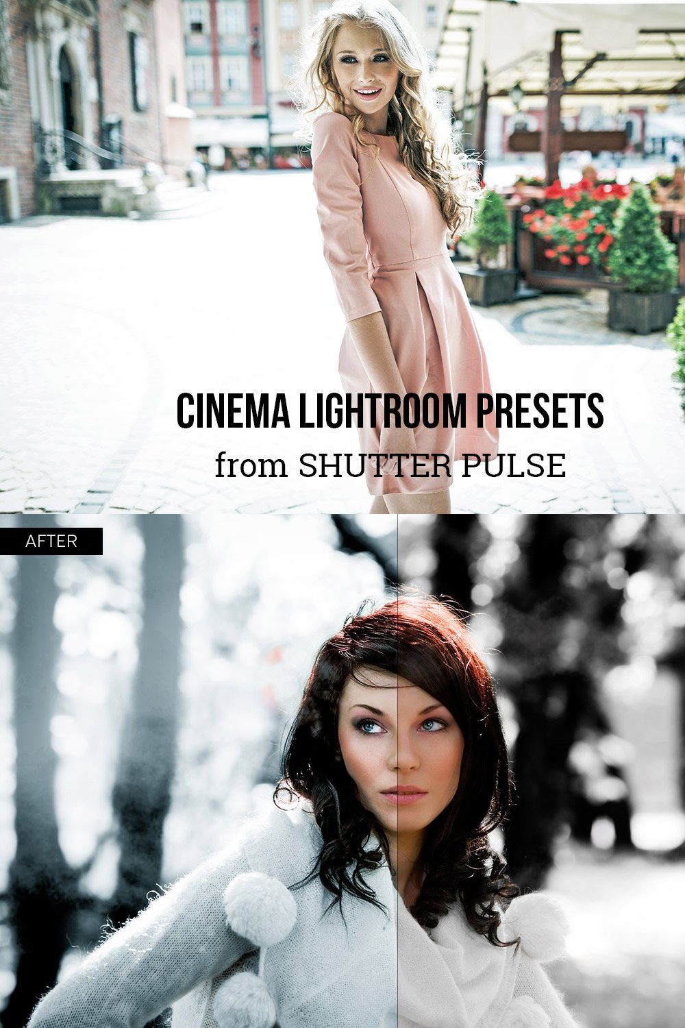 Cinema Lightroom Presets pinterest preview image.