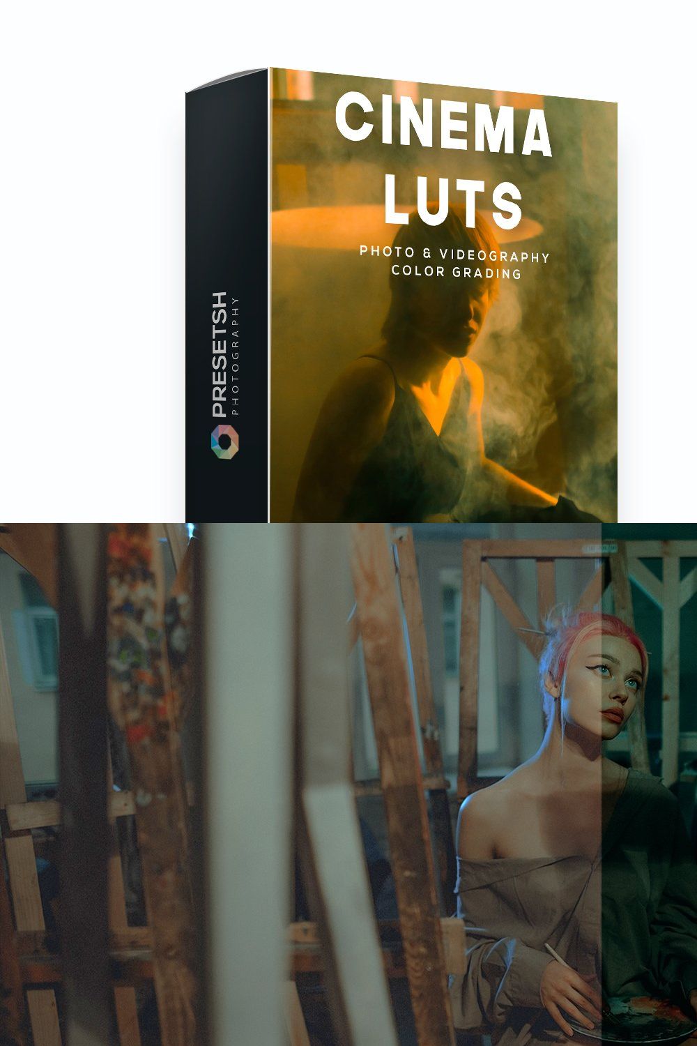 Cinema Look LUTs pinterest preview image.