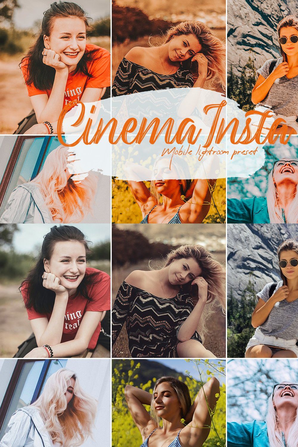 CinemaInsta Lightroom Presets pinterest preview image.