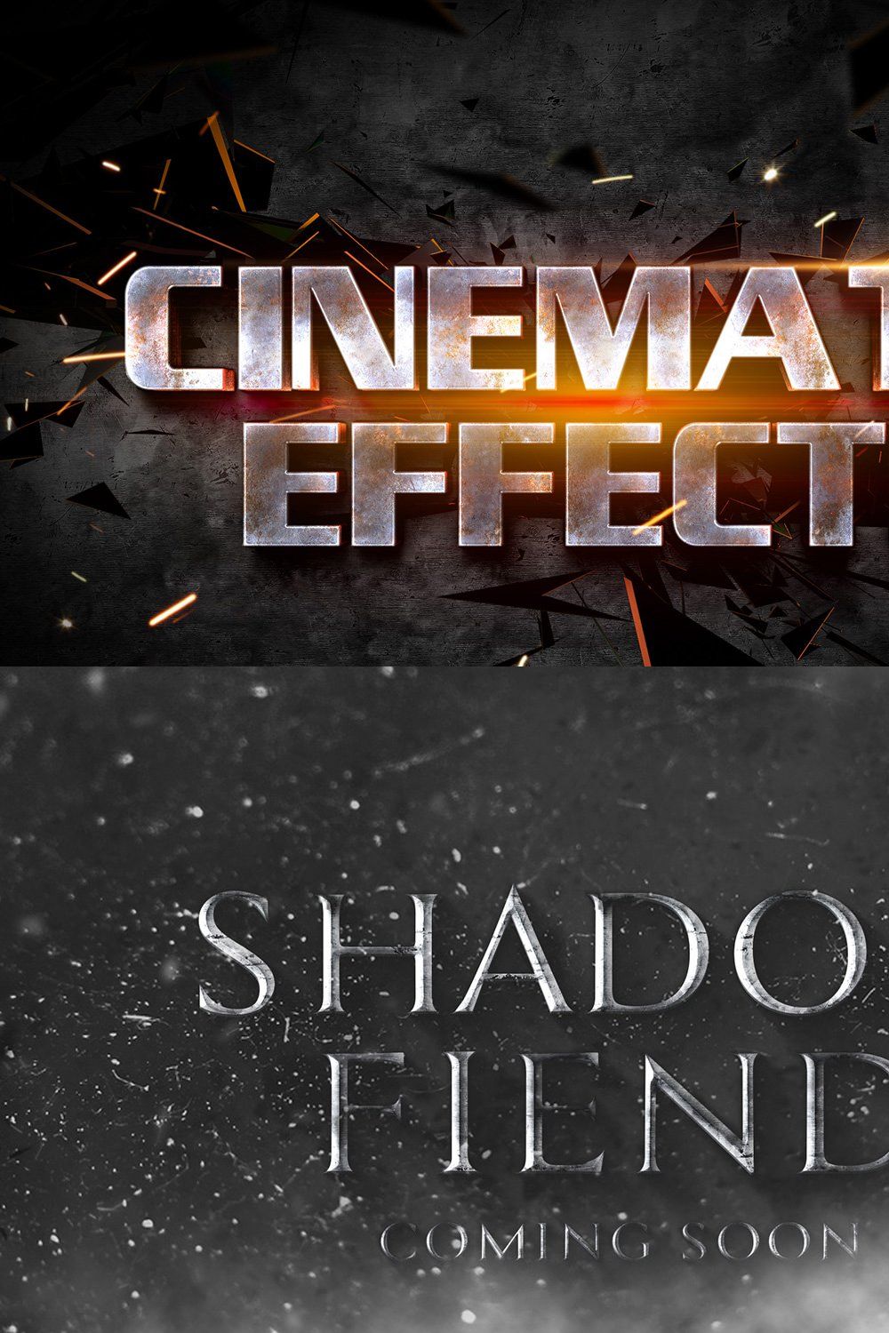 Cinematic 3D Text Effects Vol.1 pinterest preview image.