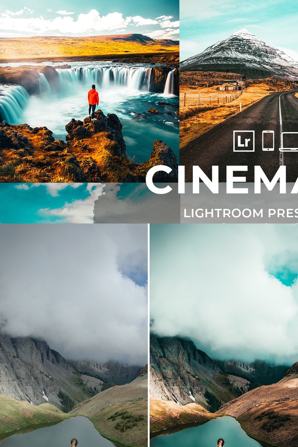 Cinematic insta Lightroom Presets pinterest preview image.