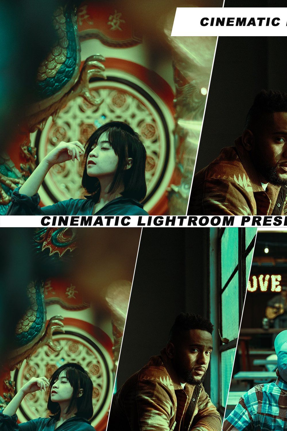 Cinematic Lightroom Preset pinterest preview image.