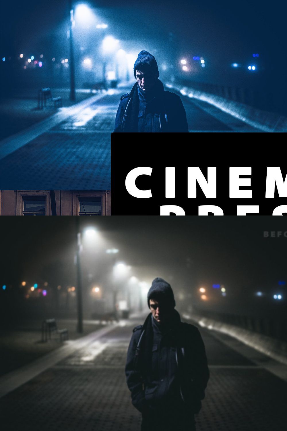 Cinematic Lightroom Presets pinterest preview image.