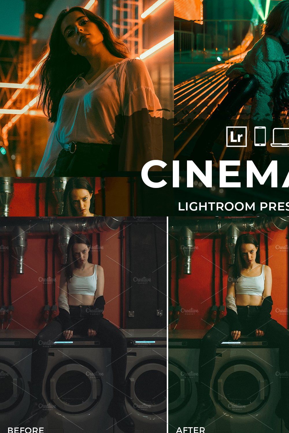 Cinematic Lightroom Presets pinterest preview image.