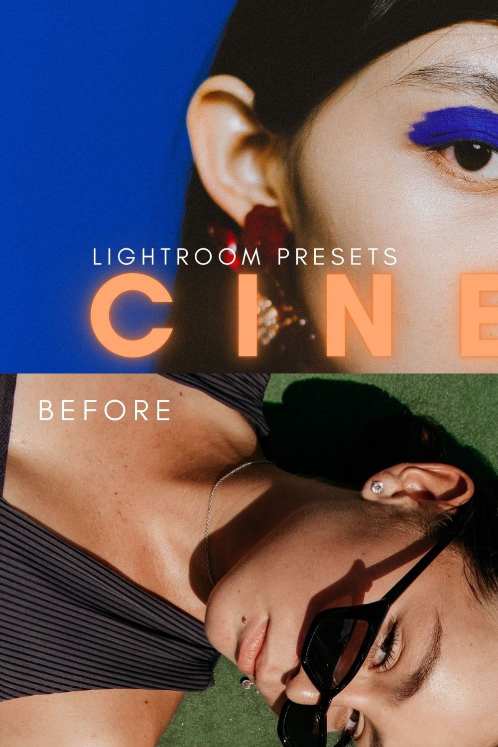 Cinematic Lightroom Presets Bundle pinterest preview image.