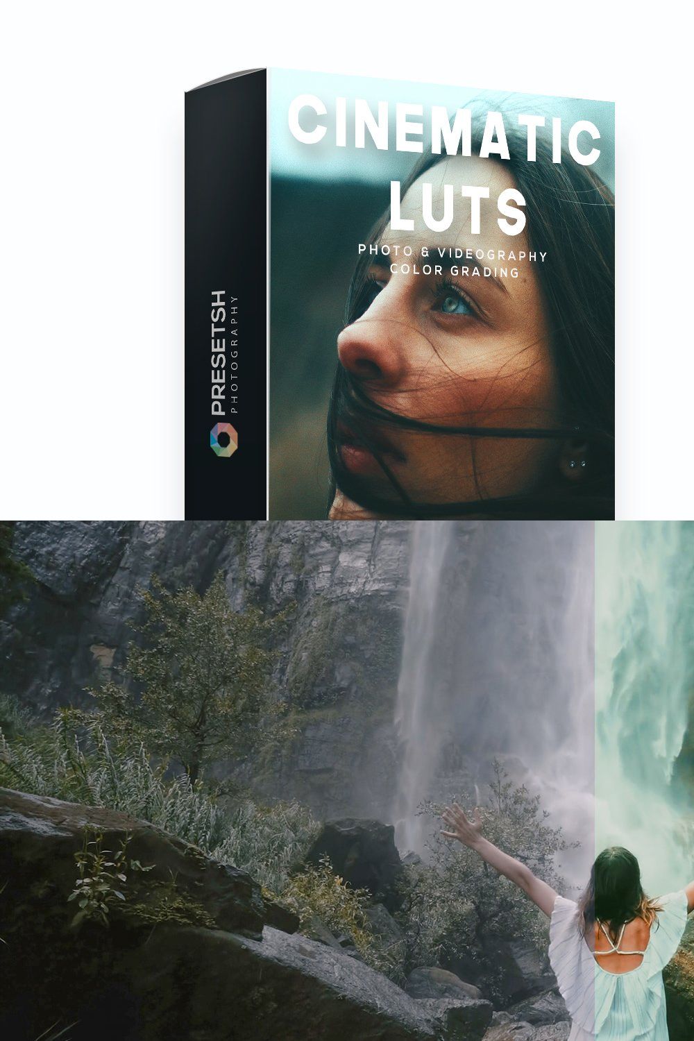 Cinematic LUTs for Color Grading pinterest preview image.