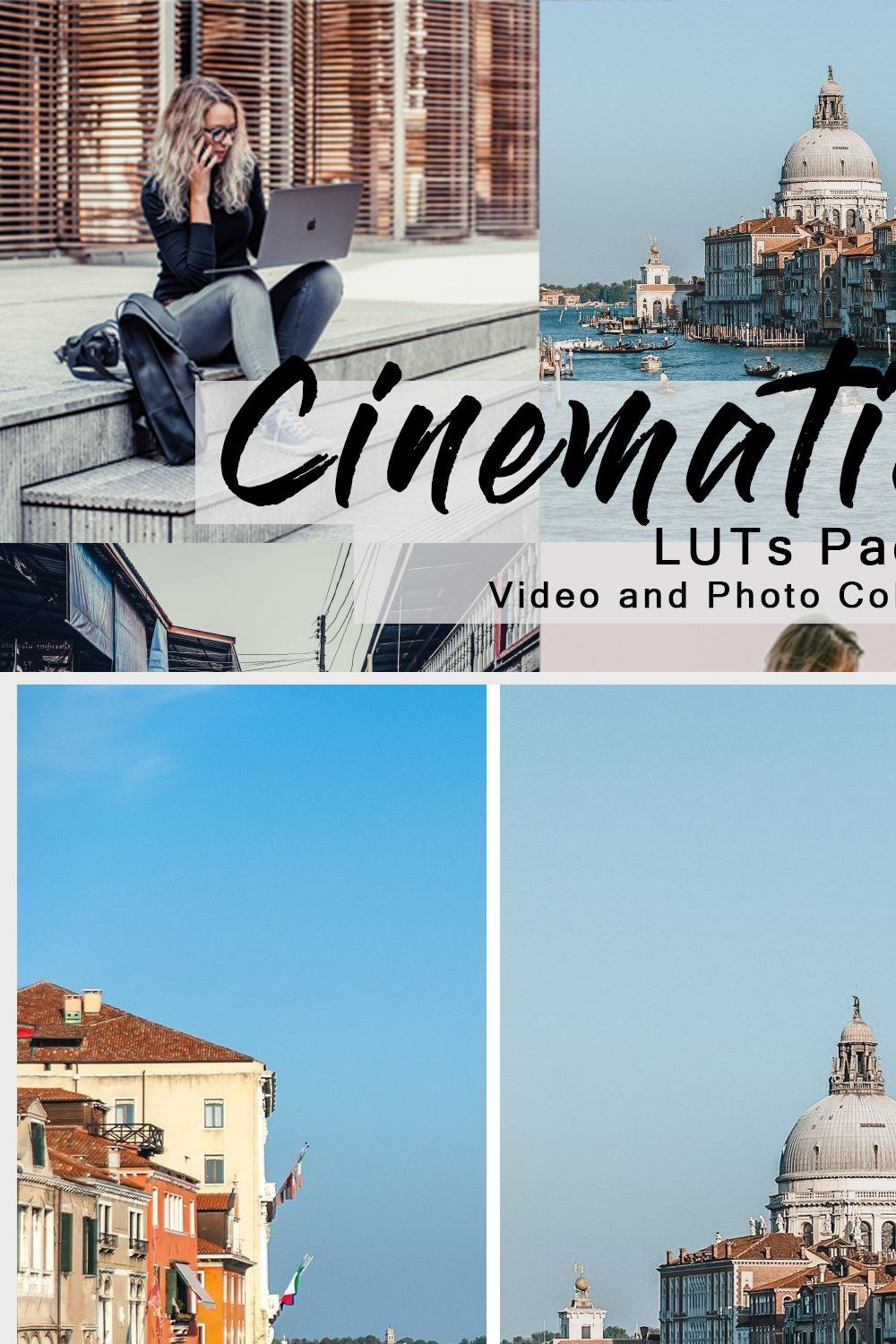 Cinematic Tones -  LUTs Pack pinterest preview image.
