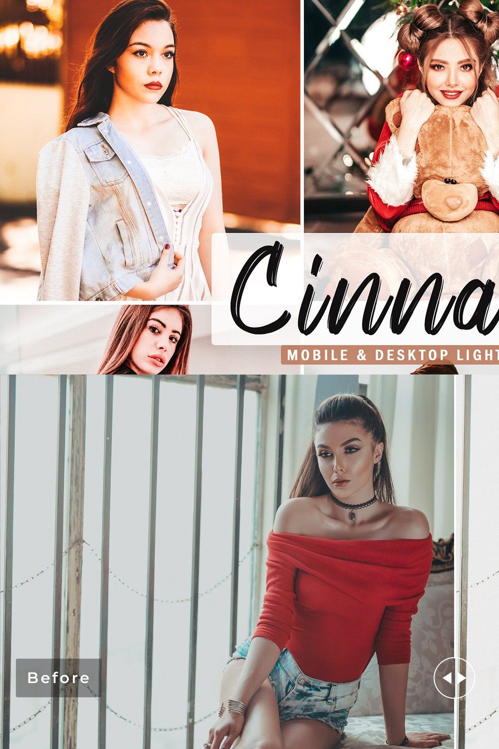 Cinnamon Pro Lightroom Presets pinterest preview image.