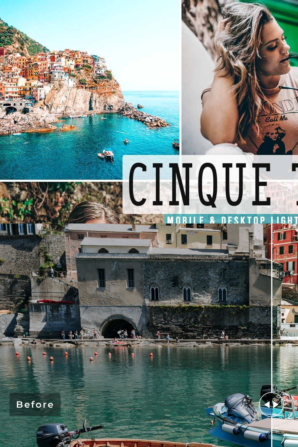 Cinque Terre Pro Lightroom Presets pinterest preview image.