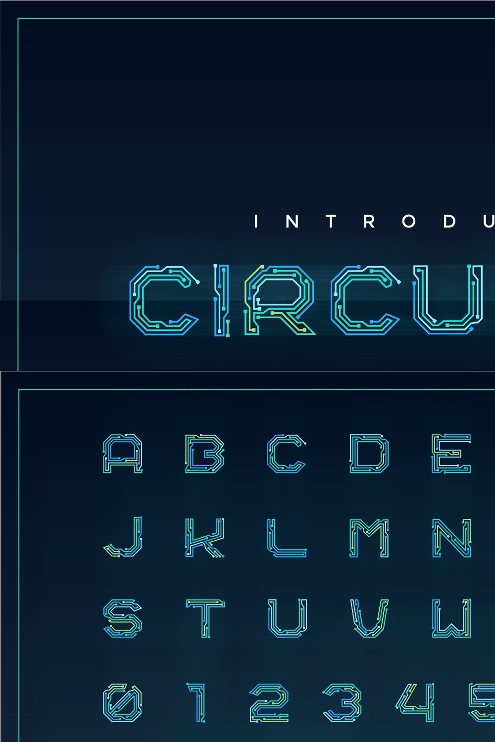 Circuitra Color Font pinterest preview image.