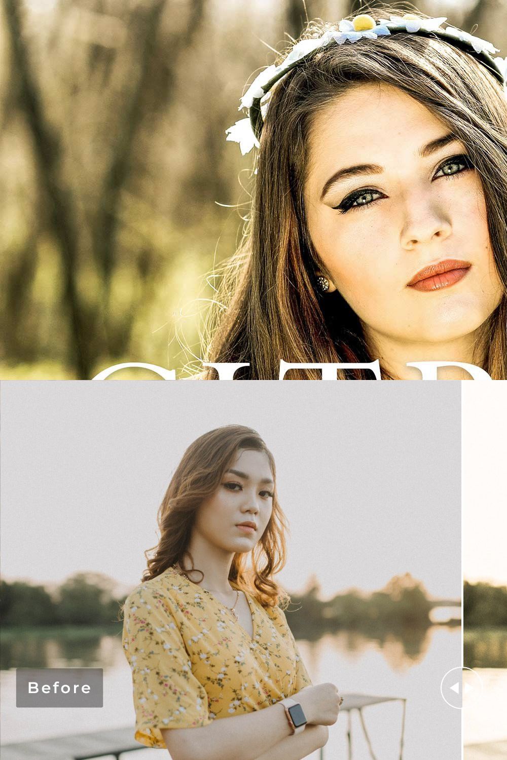 Citrine Pro Lightroom Presets pinterest preview image.