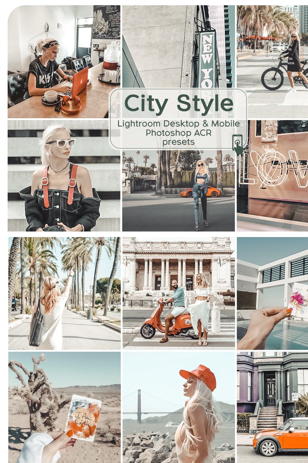 City Style Lightroom Presets pinterest preview image.