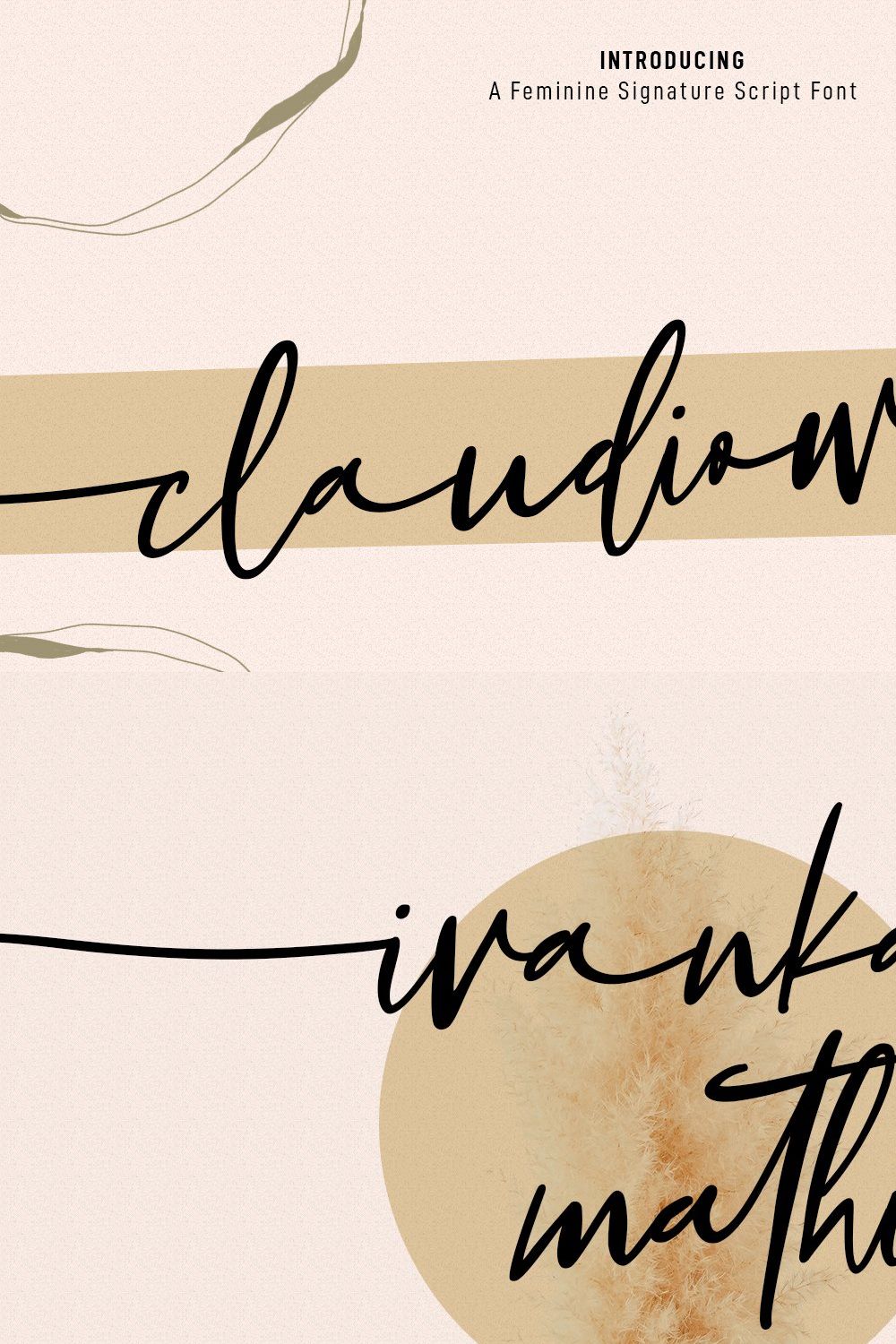 Claudio Wings Feminine Signature pinterest preview image.