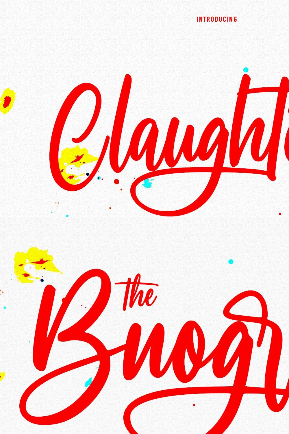 Claughter Script Font pinterest preview image.