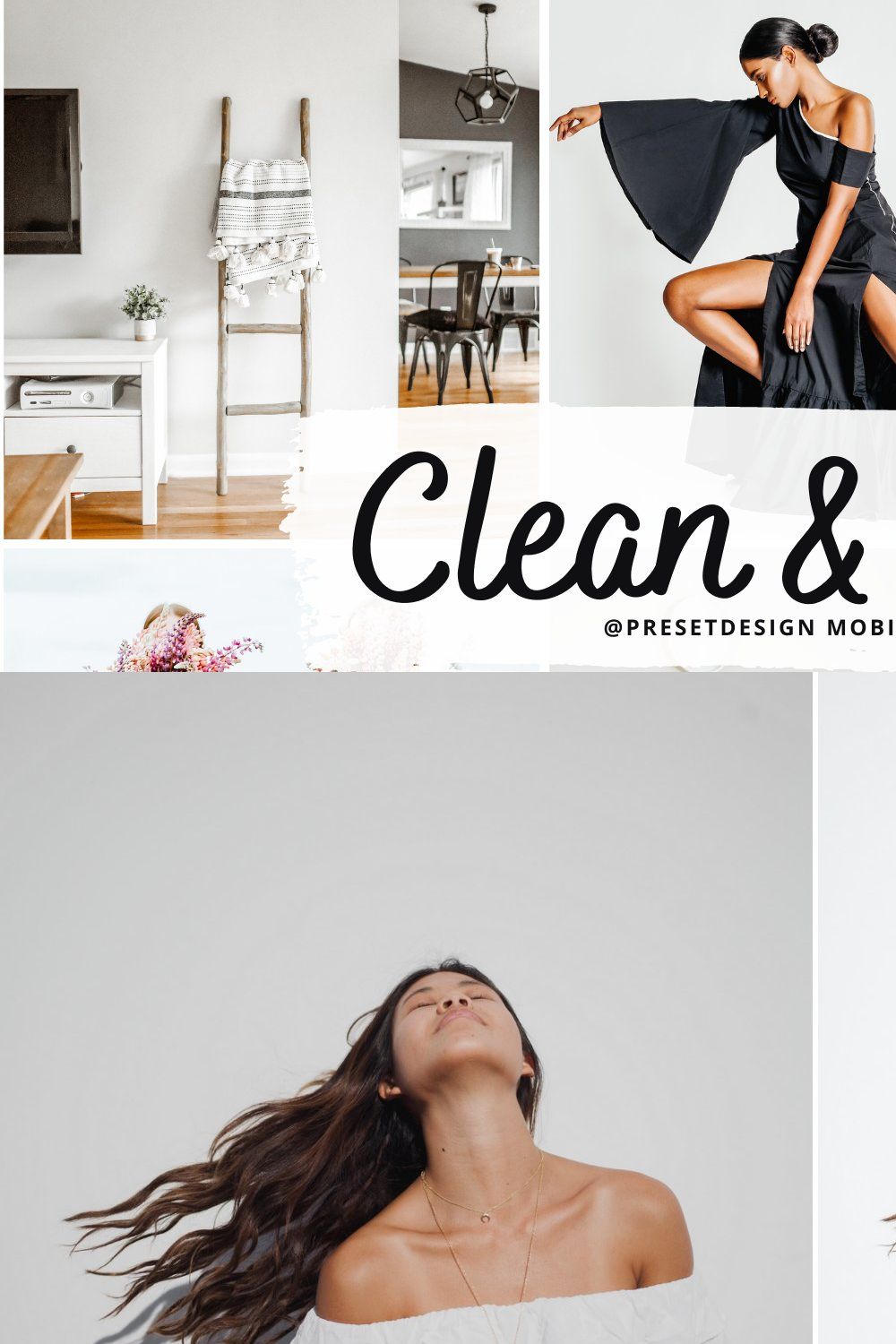 CLEAN & CRISP Lightroom Presets pinterest preview image.