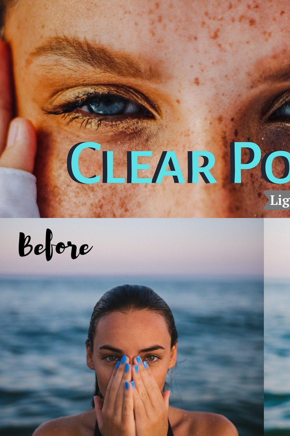 Clear Portrait Lightroom Presets pinterest preview image.