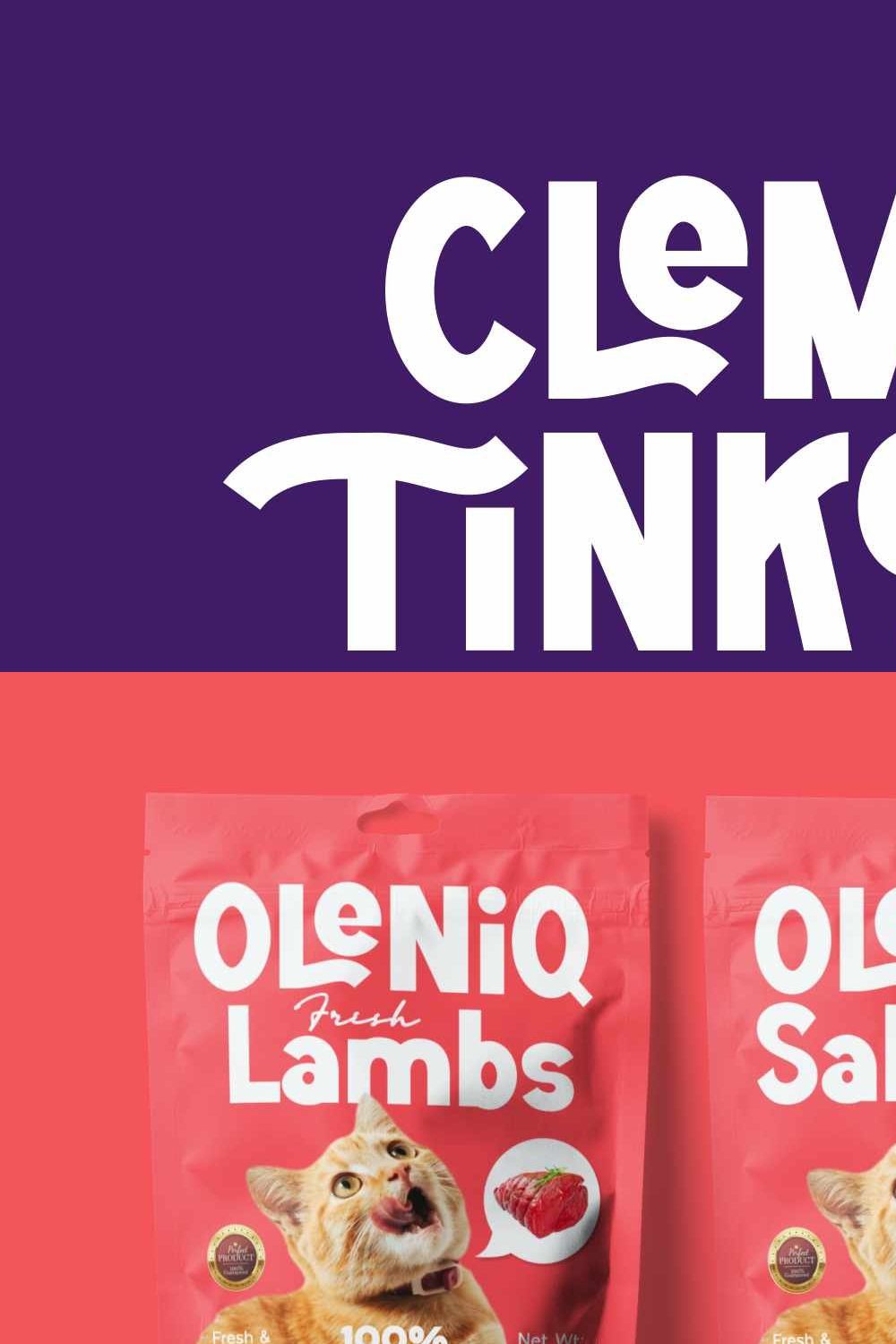 Clem Tinkel - Fun Fonts pinterest preview image.