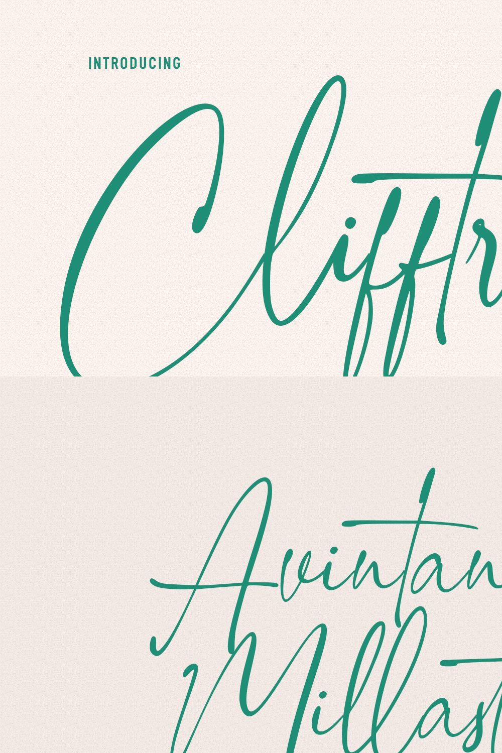 Clifftrips Signature Script Font pinterest preview image.