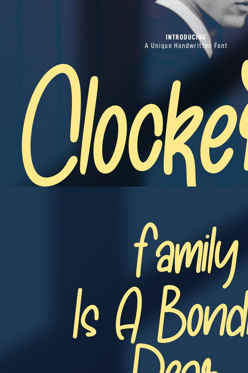 Clockerts Unique Handwritten Font pinterest preview image.