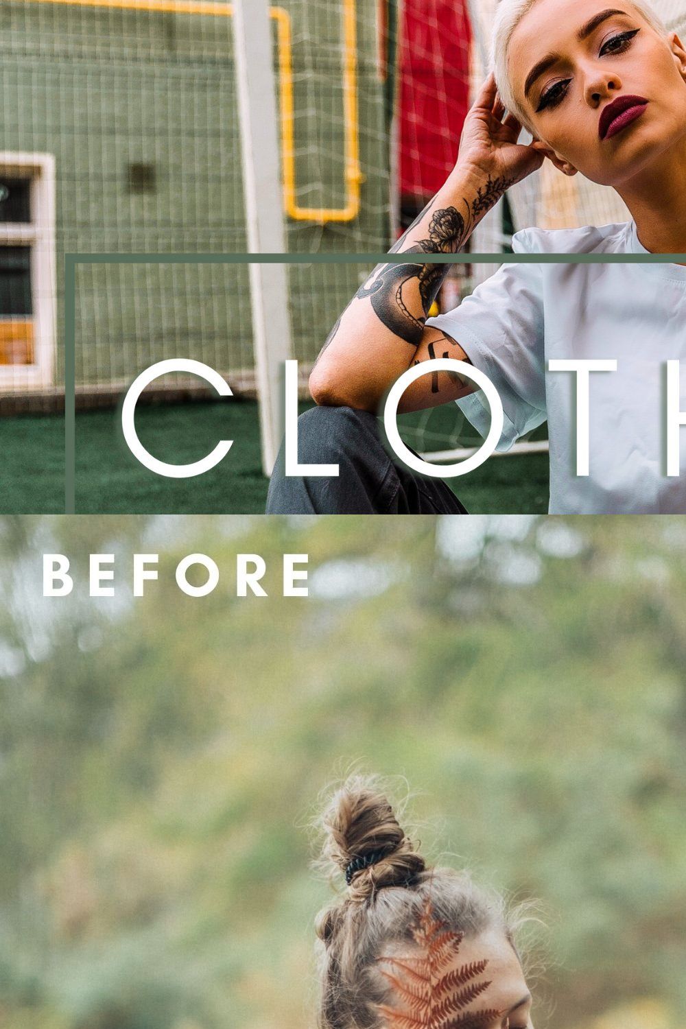 Clothing Lightroom Presets pinterest preview image.