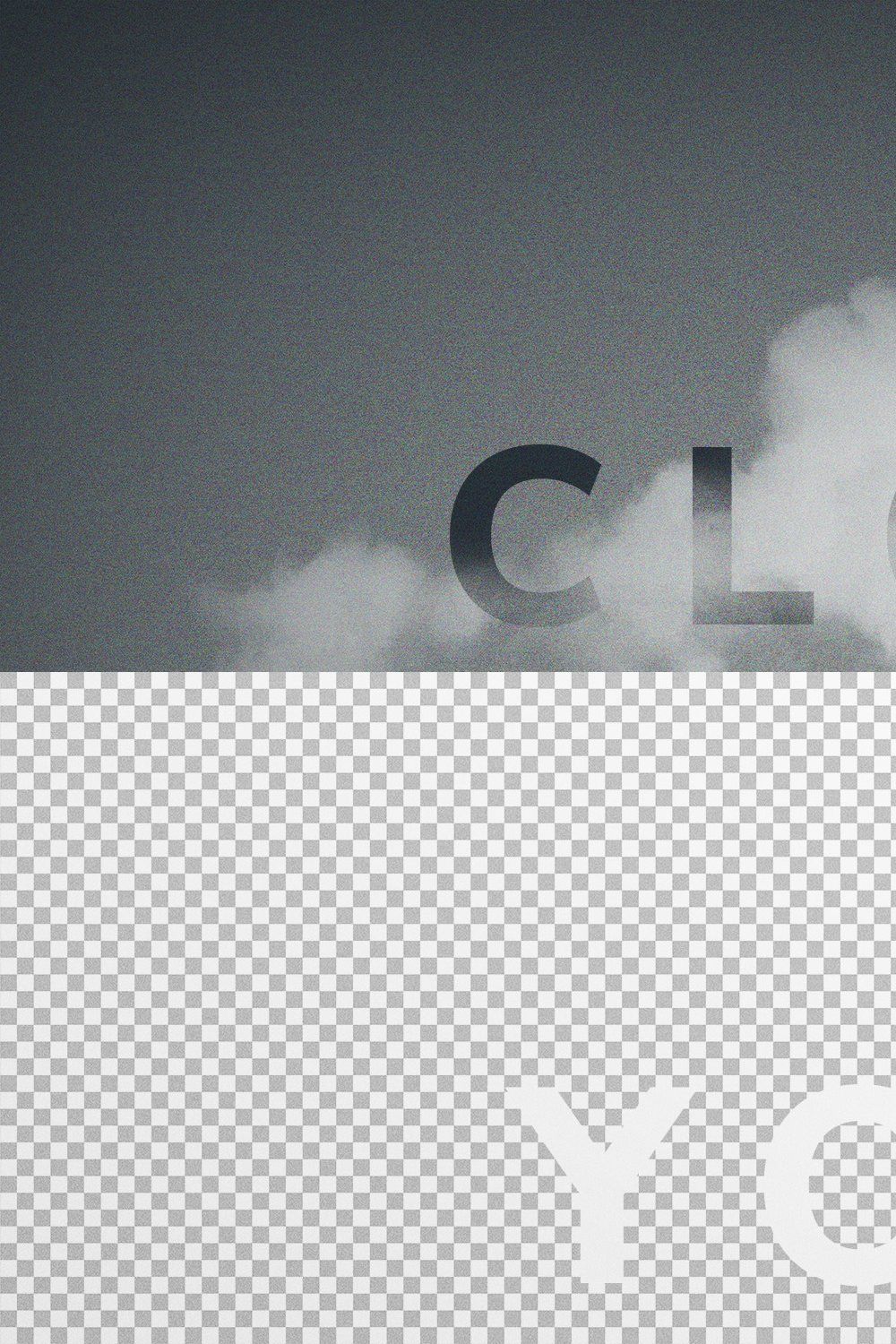Cloud Text Effect pinterest preview image.