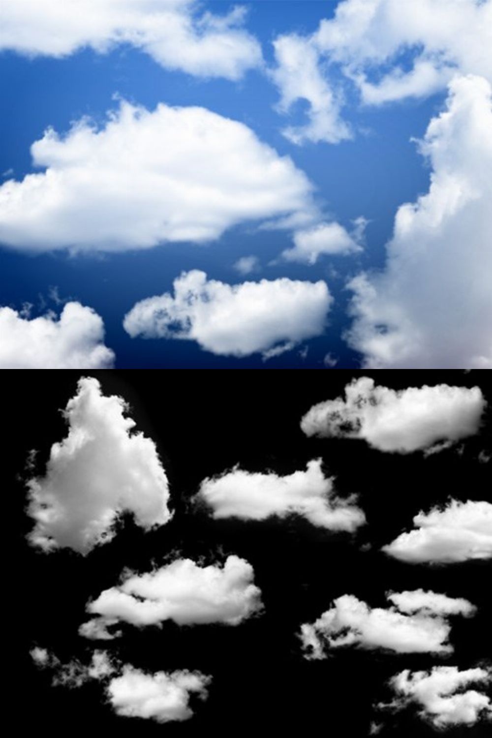 Clouds Brush Pack 1 pinterest preview image.