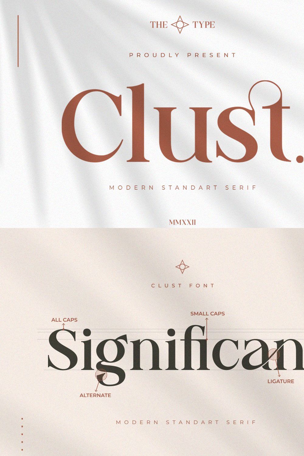 Clust - Modern Serif Elegant pinterest preview image.