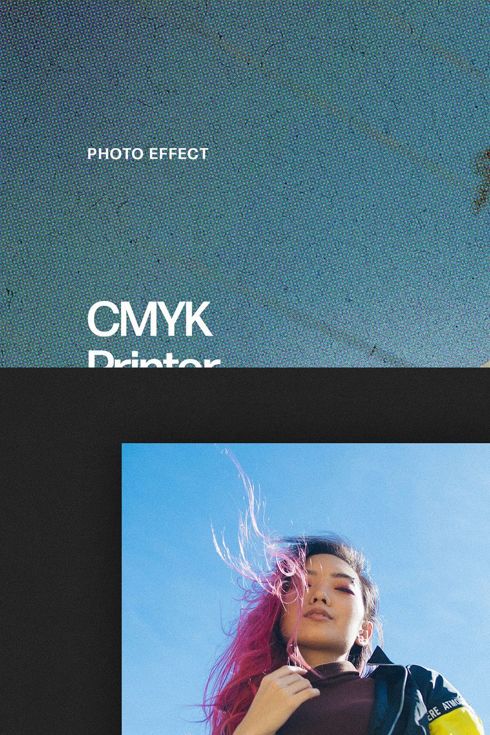 CMYK Printer Effect pinterest preview image.