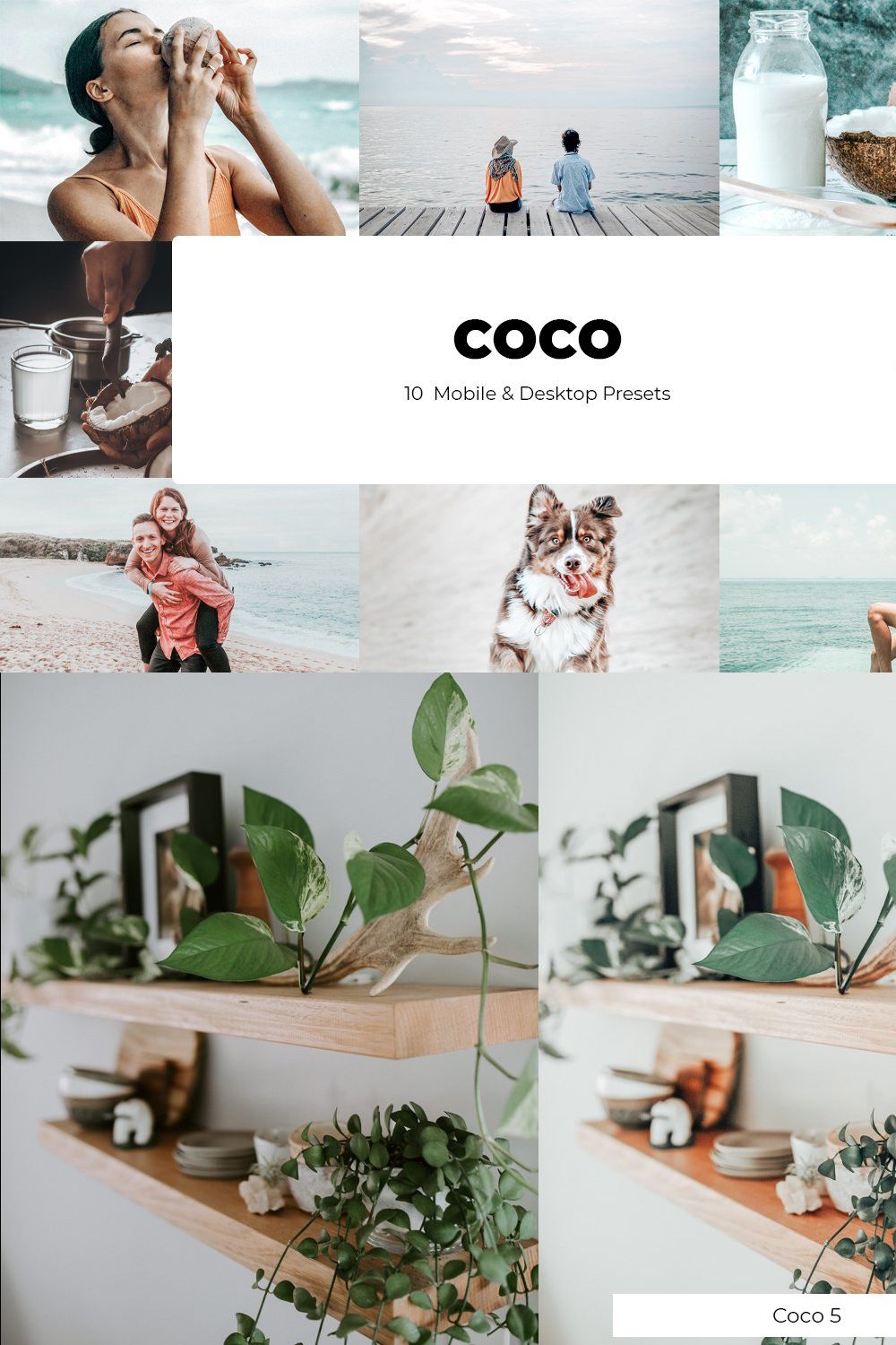 COCO Lightroom Presets pinterest preview image.