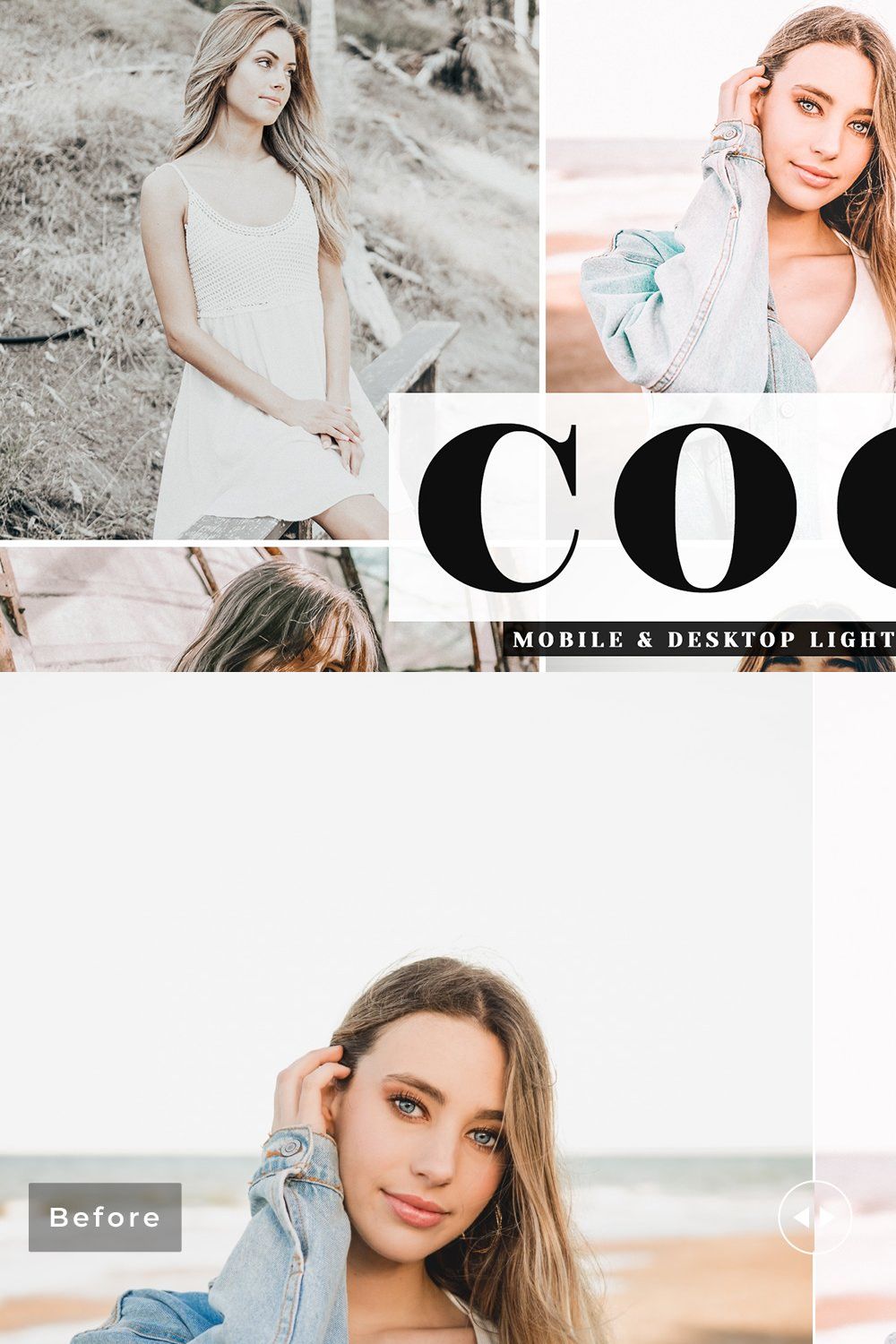 Coco Pro Lightroom Presets pinterest preview image.