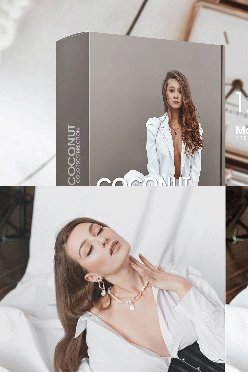 Coconut Lightroom Presets pinterest preview image.