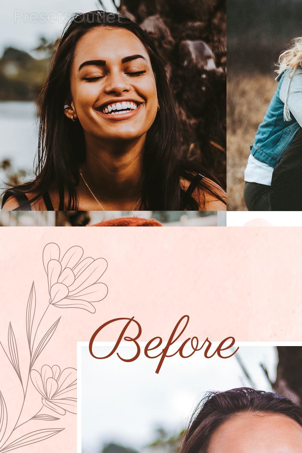 Coffee Brown Lightroom Presets pinterest preview image.