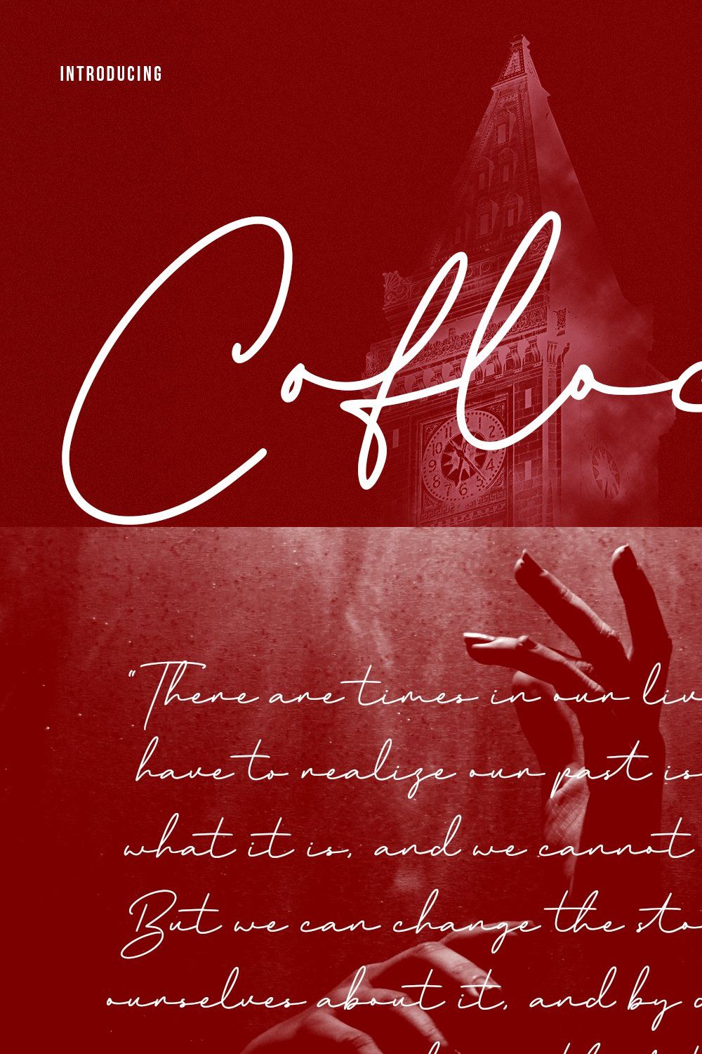 Coflocks Monoline Script Font pinterest preview image.