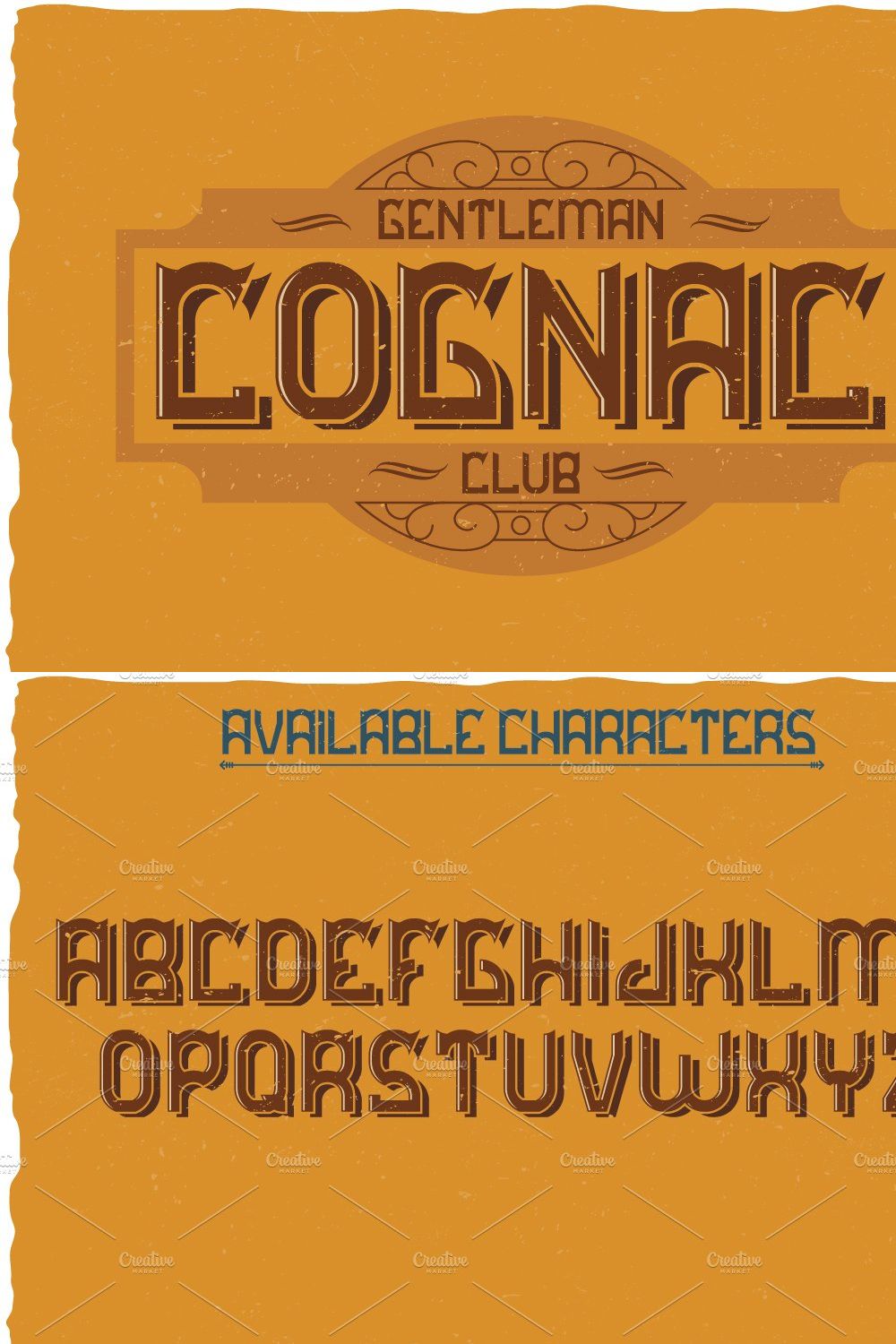 Cognac Label Typeface pinterest preview image.