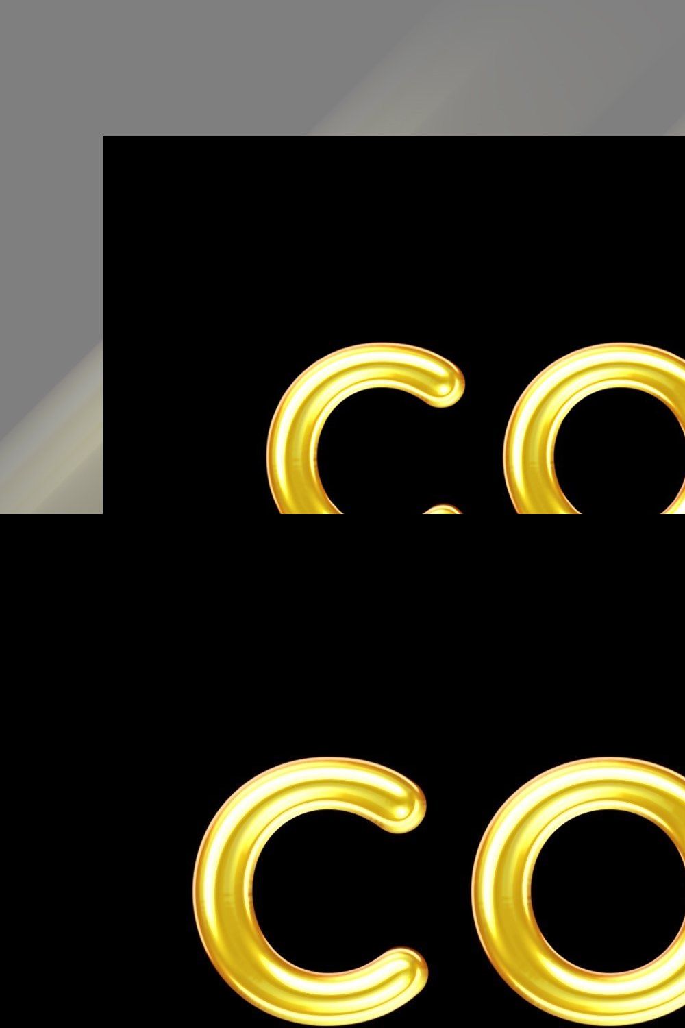 Coin Text Effect Design pinterest preview image.