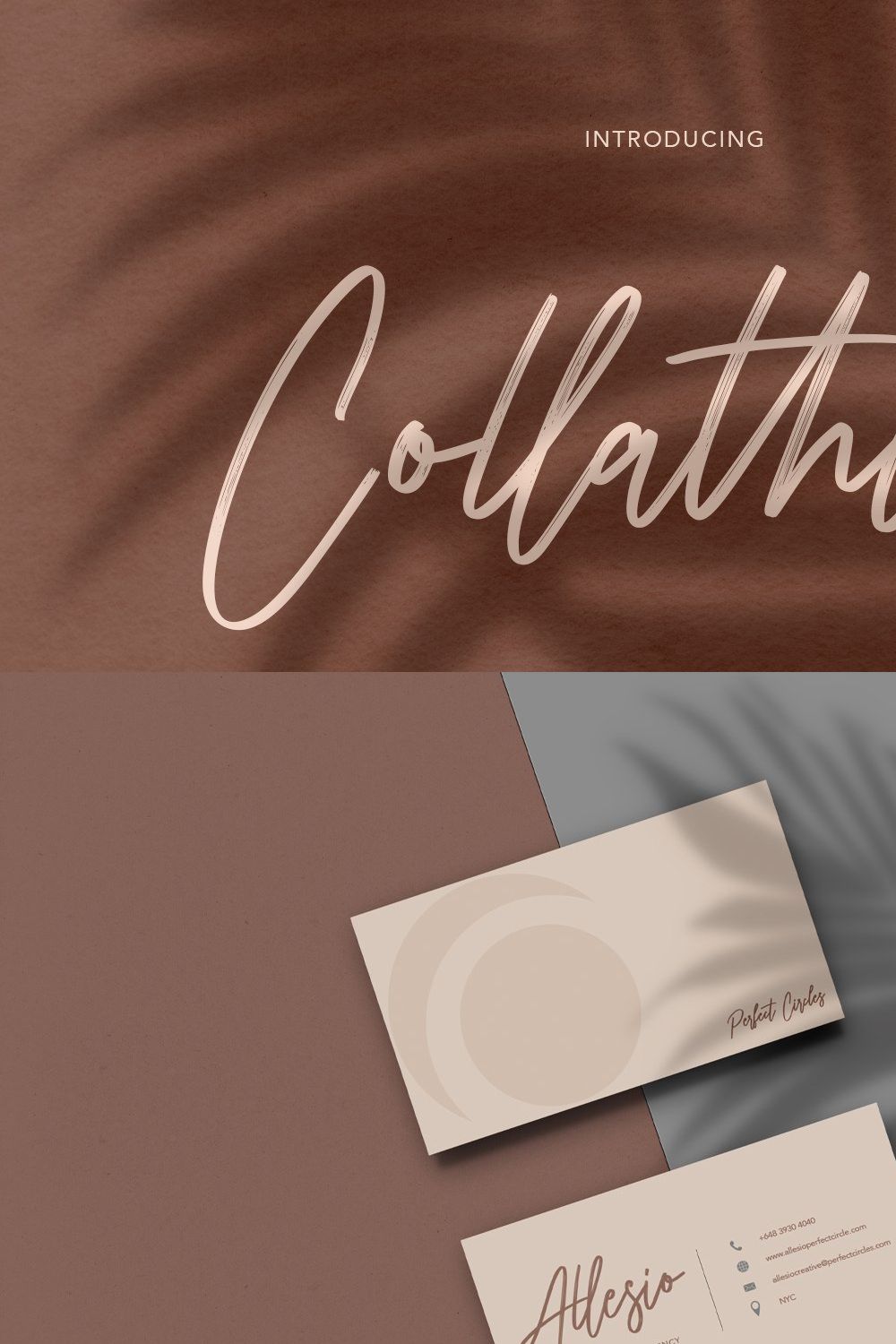 Collathives Signature Brush Font pinterest preview image.