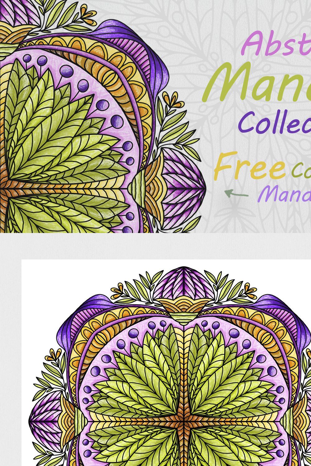 Collection of hand drawn mandalas pinterest preview image.