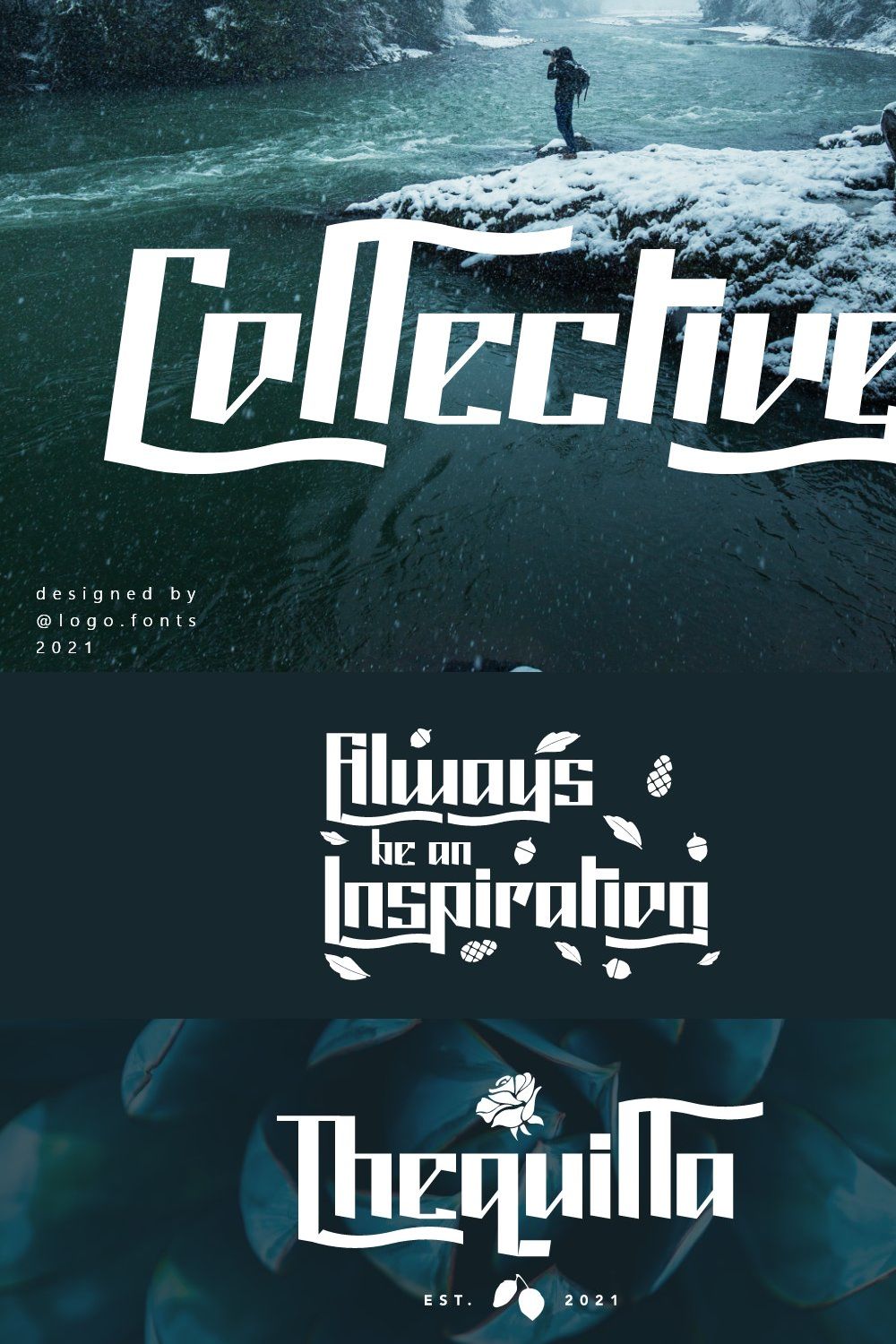 Collective Modern Font pinterest preview image.