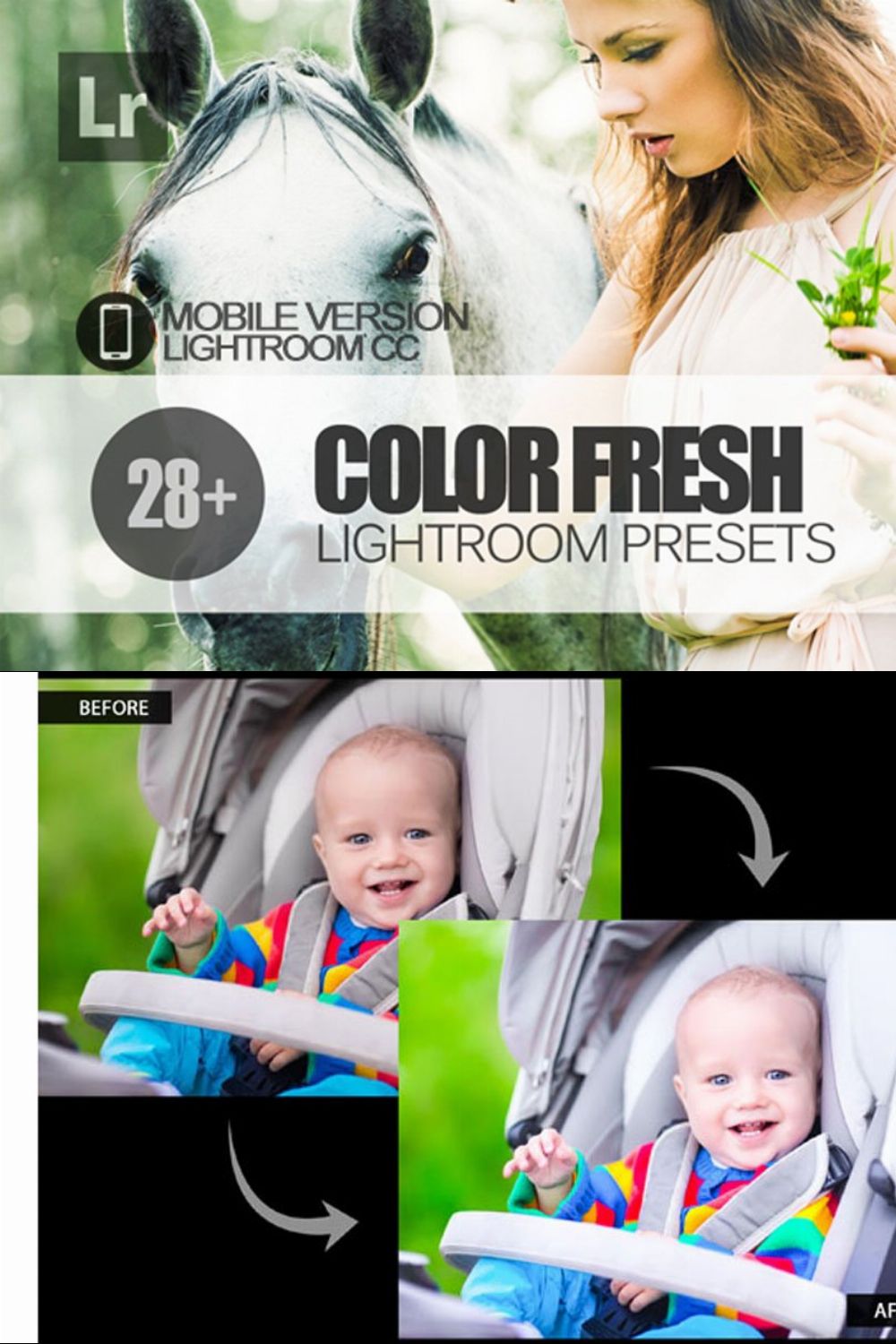 Color Fresh Lightroom Mobile Presets pinterest preview image.