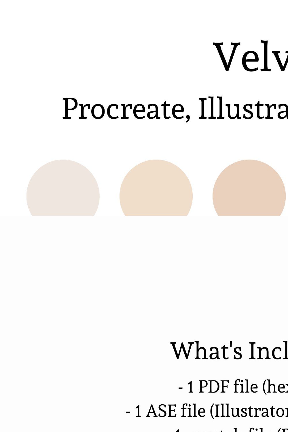 Color Palette Procreate Illustrator pinterest preview image.