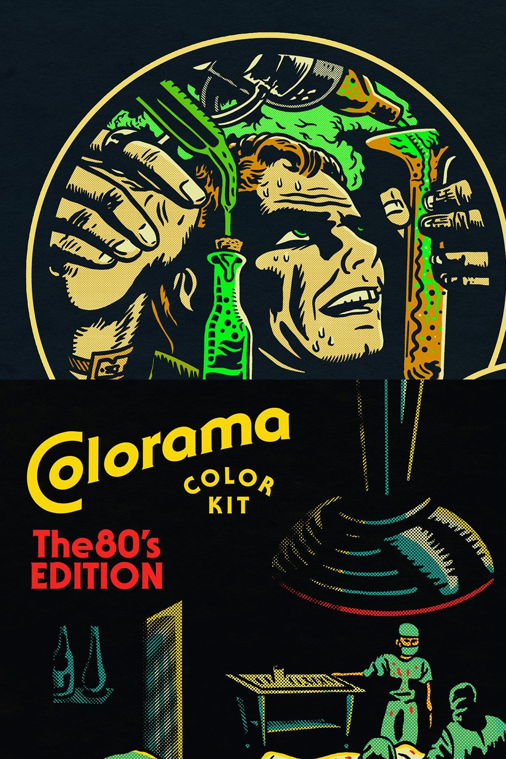 Colorama: 80's Edition (Photoshop) pinterest preview image.