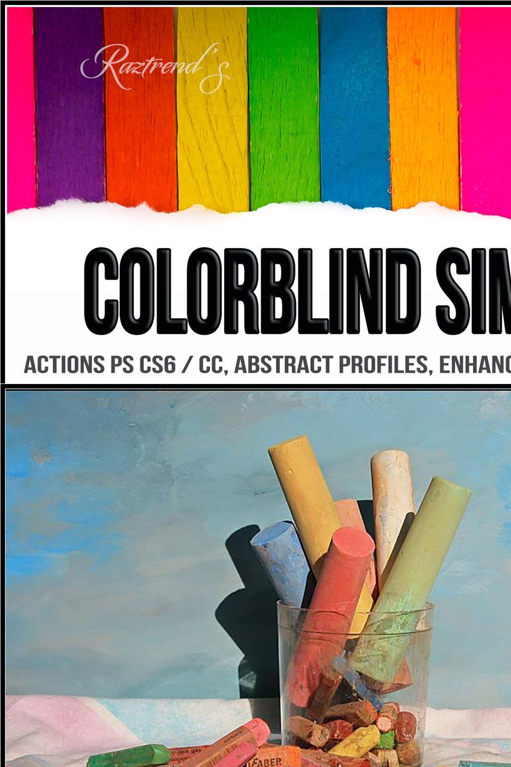 Colorblind Simulator Kit pinterest preview image.