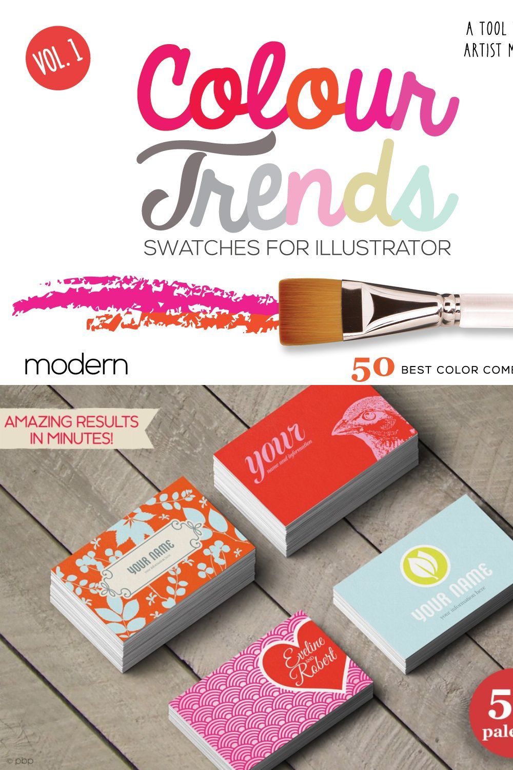 Colour Trends Modern Swatches Vol1 pinterest preview image.