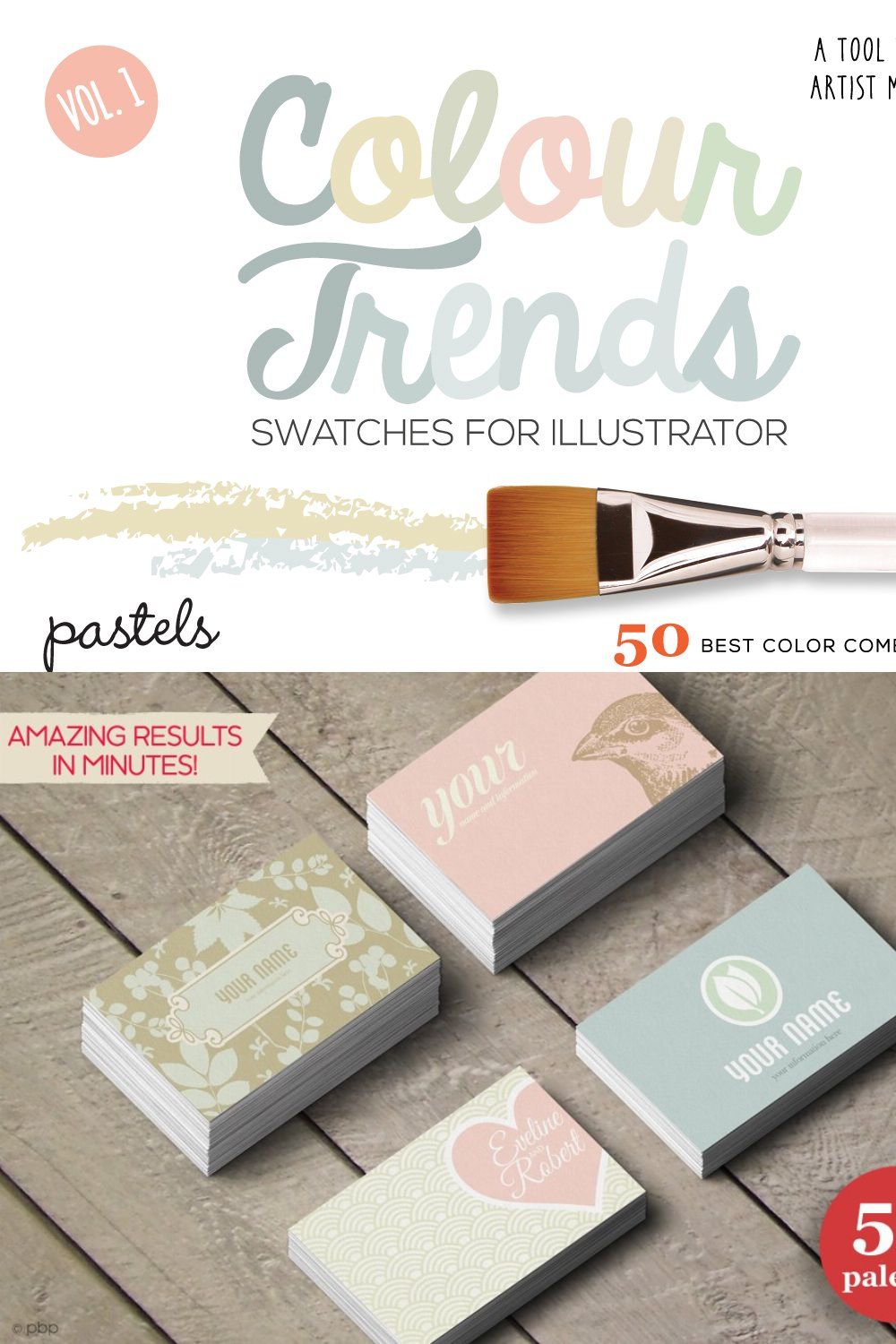Colour Trends Pastel Swatches Vol1 pinterest preview image.