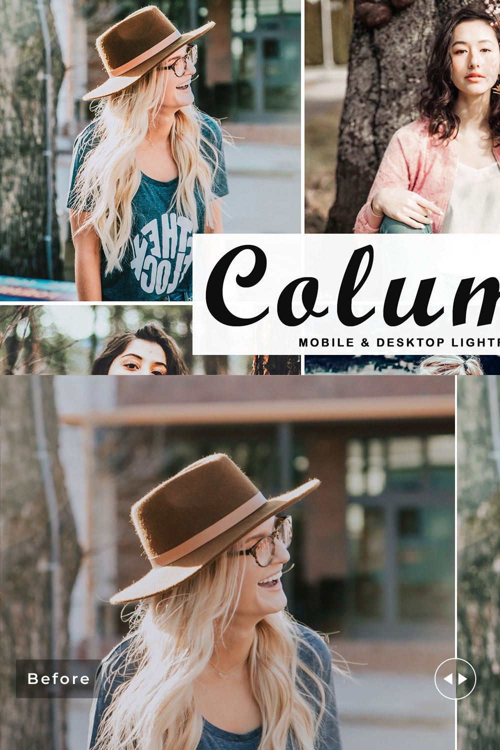 Columbia Lightroom Presets Pack pinterest preview image.