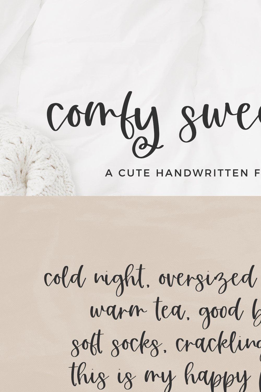 Comfy Sweater Script pinterest preview image.