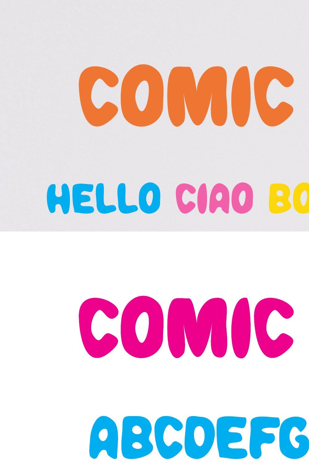 Comic Next Font pinterest preview image.