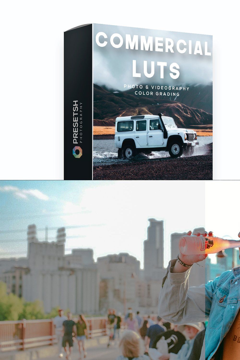 Commercial LUTs pinterest preview image.